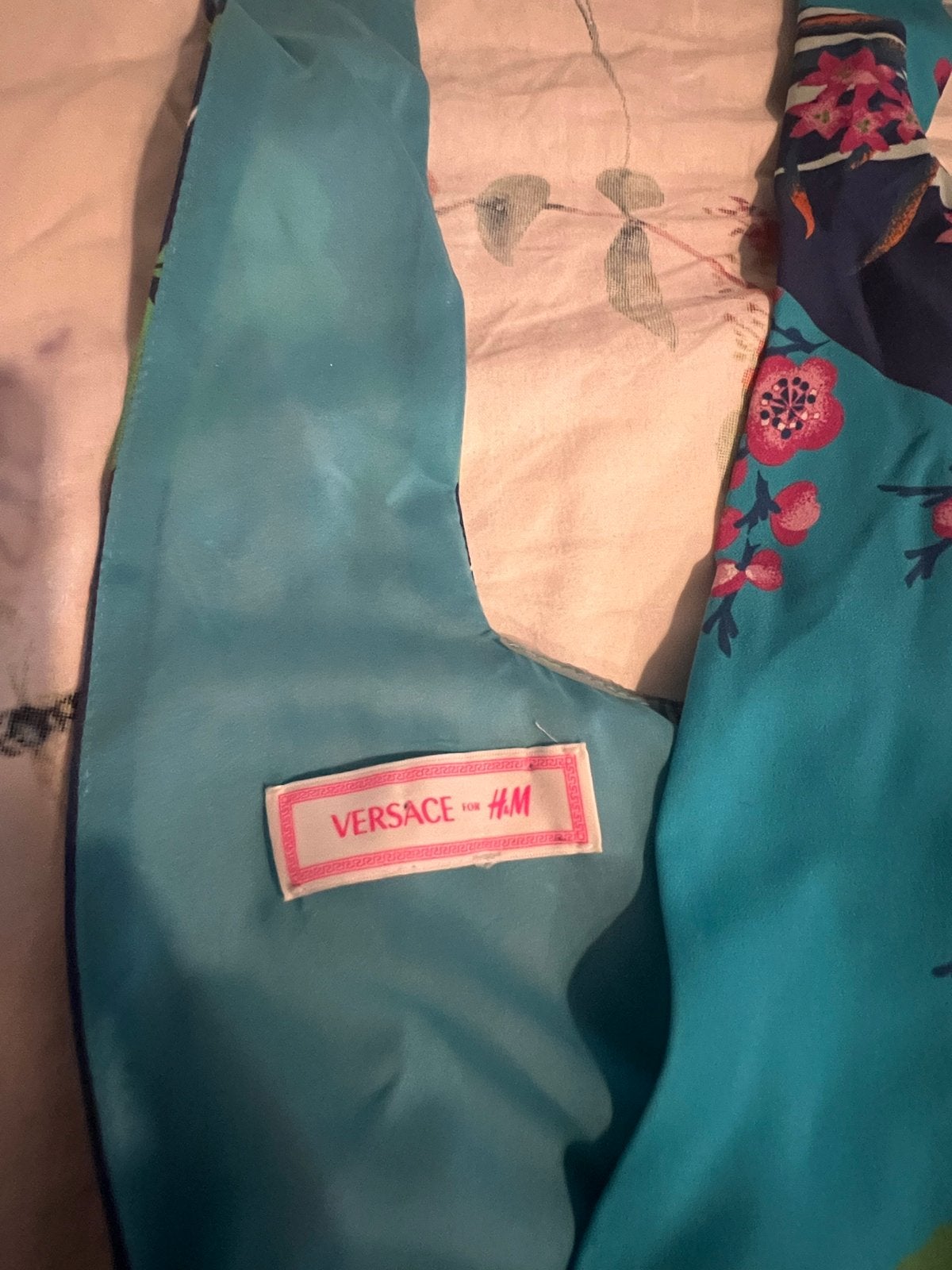 Versace for H&M jurk, maat 36 (S), Blauw, Ophalen of Verzenden, Zo goed als nieuw, Maat 36 (S)
