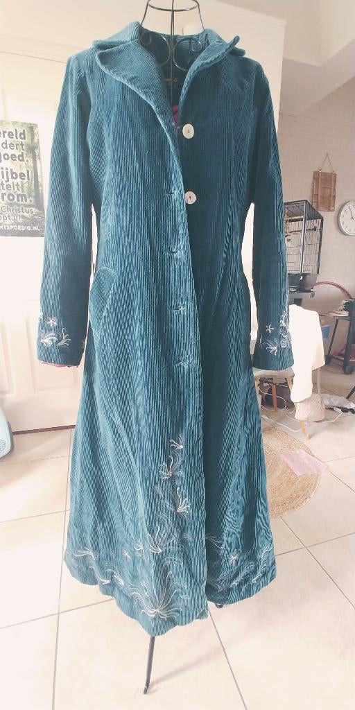 lange jas dames M, Ophalen, Zo goed als nieuw, Maat 38/40 (M), Blauw