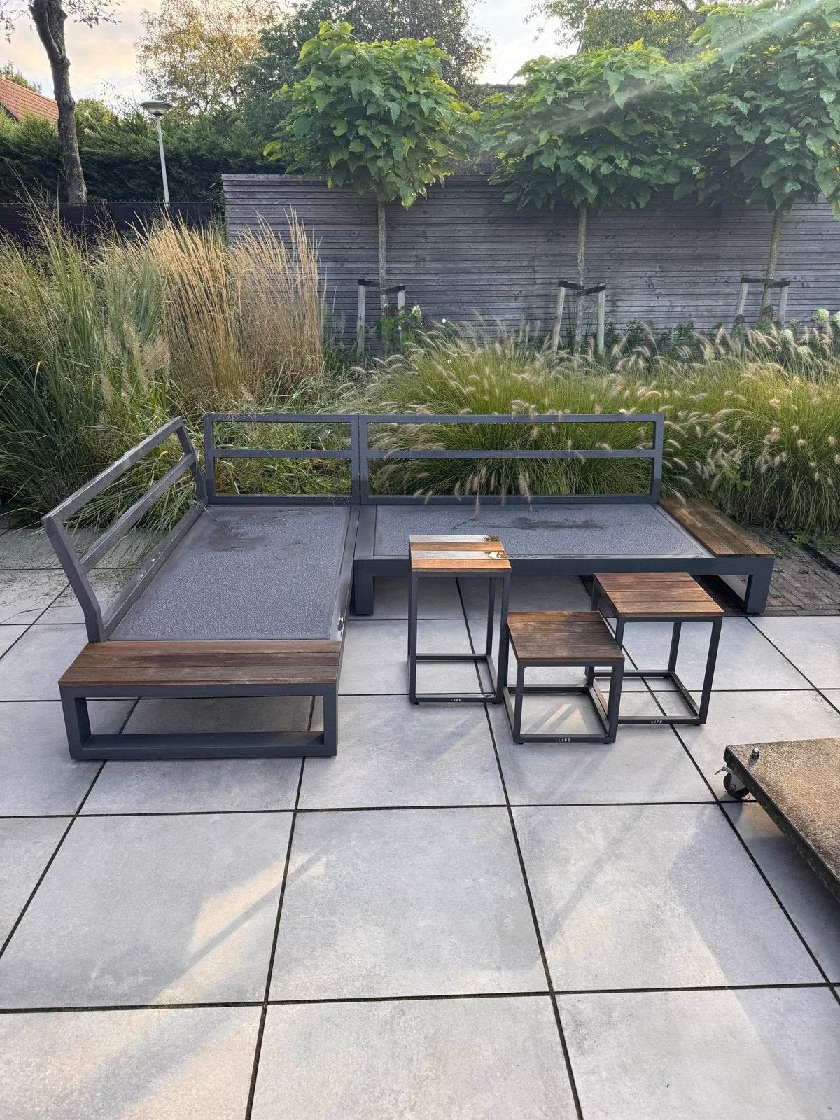 Life Loungeset met tafeltjes en kussens, Tuin en Terras, Gebruikt, Aluminium, Ophalen of Verzenden, Loungeset