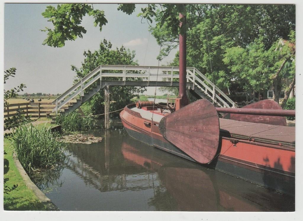 Fries Skutsje in Allingawier Oud Vrachtschip Museumroute, Verzenden, 1980 tot heden, Ongelopen, Friesland