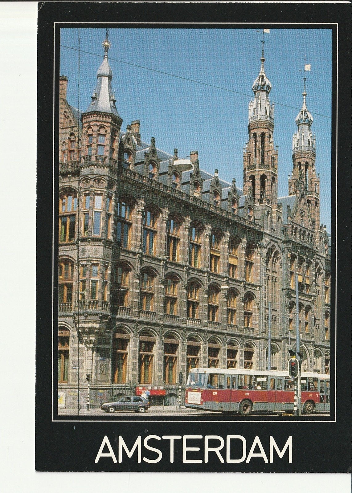 AMSTERDAM HOOFDPOSTKANTOOR AUTO GVB DAF HAINJE STADSBUS 239, Ophalen of Verzenden, 1960 tot 1980, Ongelopen, Noord-Holland