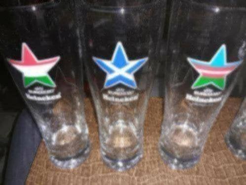Glazen Heineken, Ophalen of Verzenden, Zo goed als nieuw, Bierglas