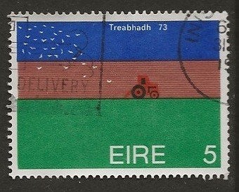 Ierland 7, tractor, Verzenden, Ierland, Gestempeld