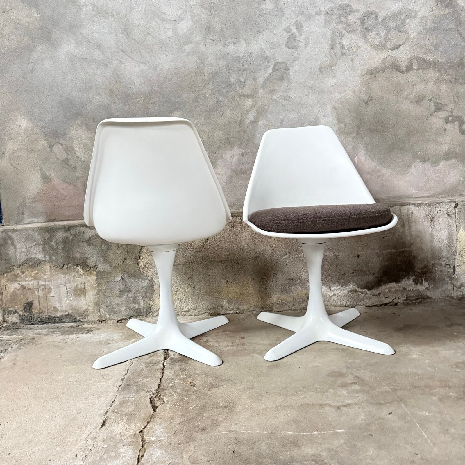 Jaren '70 Arkana Space Age Retro Stoelen (Set van 2), Kunststof, Gebruikt, Twee, Wit