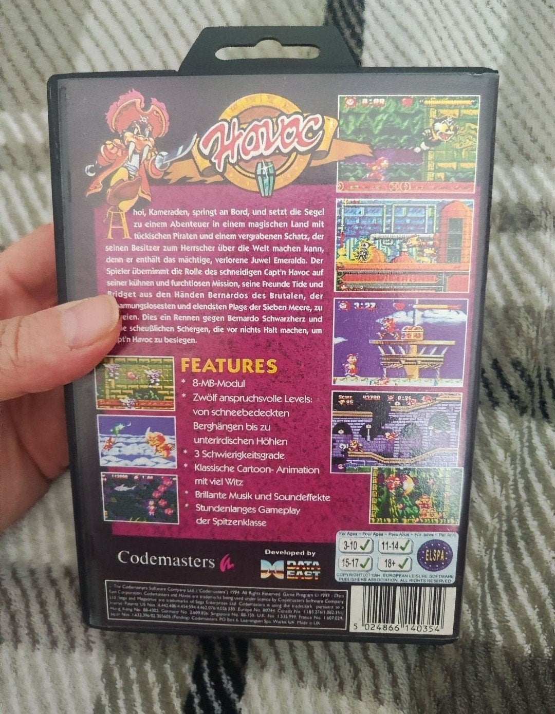 Havoc - Sega Mega Drive System - Compleet met handleiding, Avontuur en Actie, 1 speler, Ophalen of Verzenden, Zo goed als nieuw