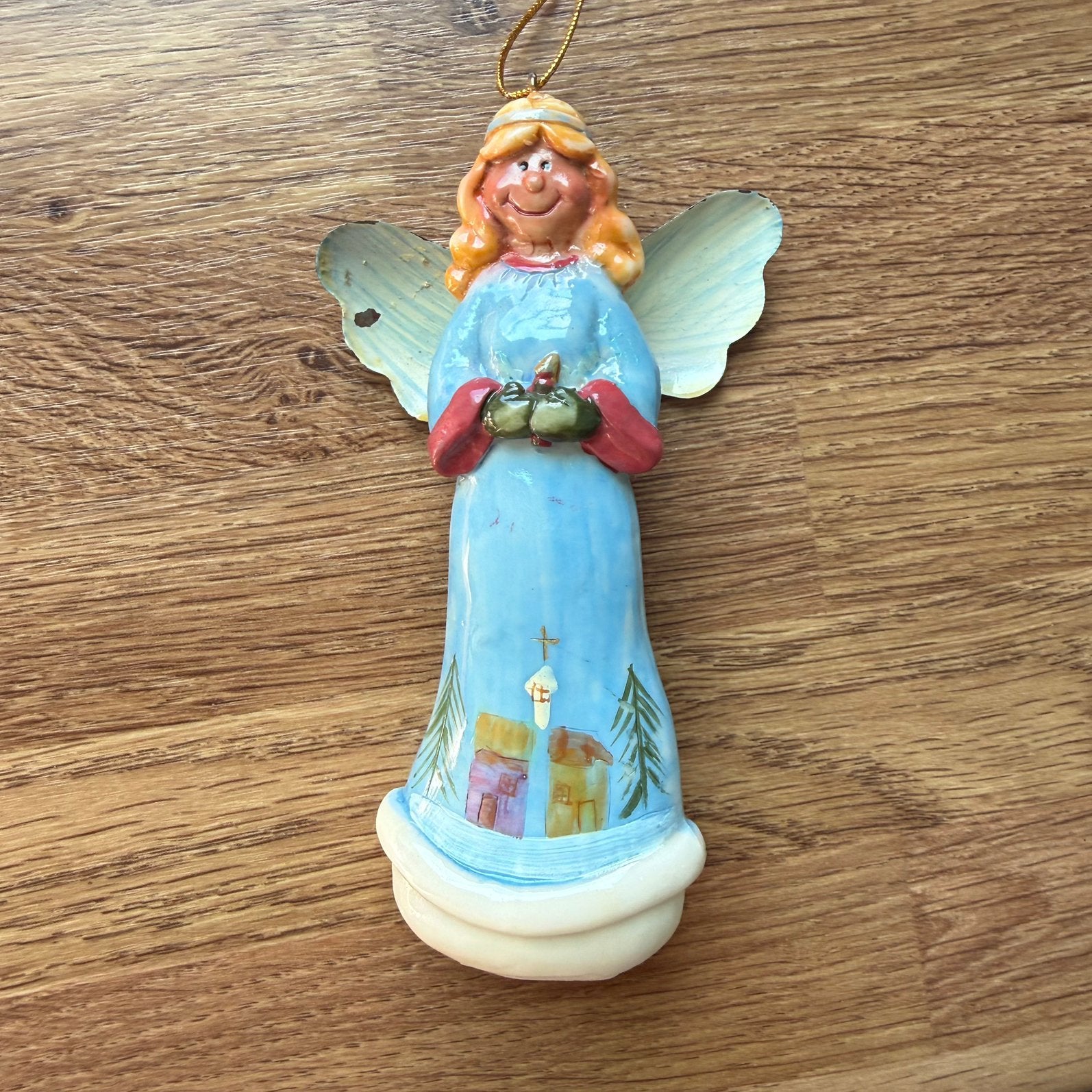 Atico Vintage Kerstengel Ornament – Handgeschilderd, Ophalen of Verzenden