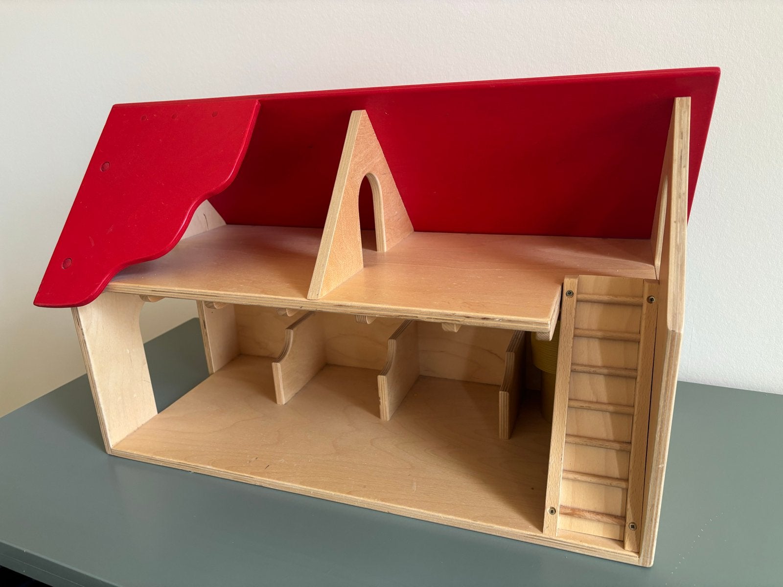Van Dijk Houten Boerderij Poppenhuis, Kinderen en Baby's, Speelgoed | Poppenhuizen, Ophalen, Zo goed als nieuw, Poppenhuis