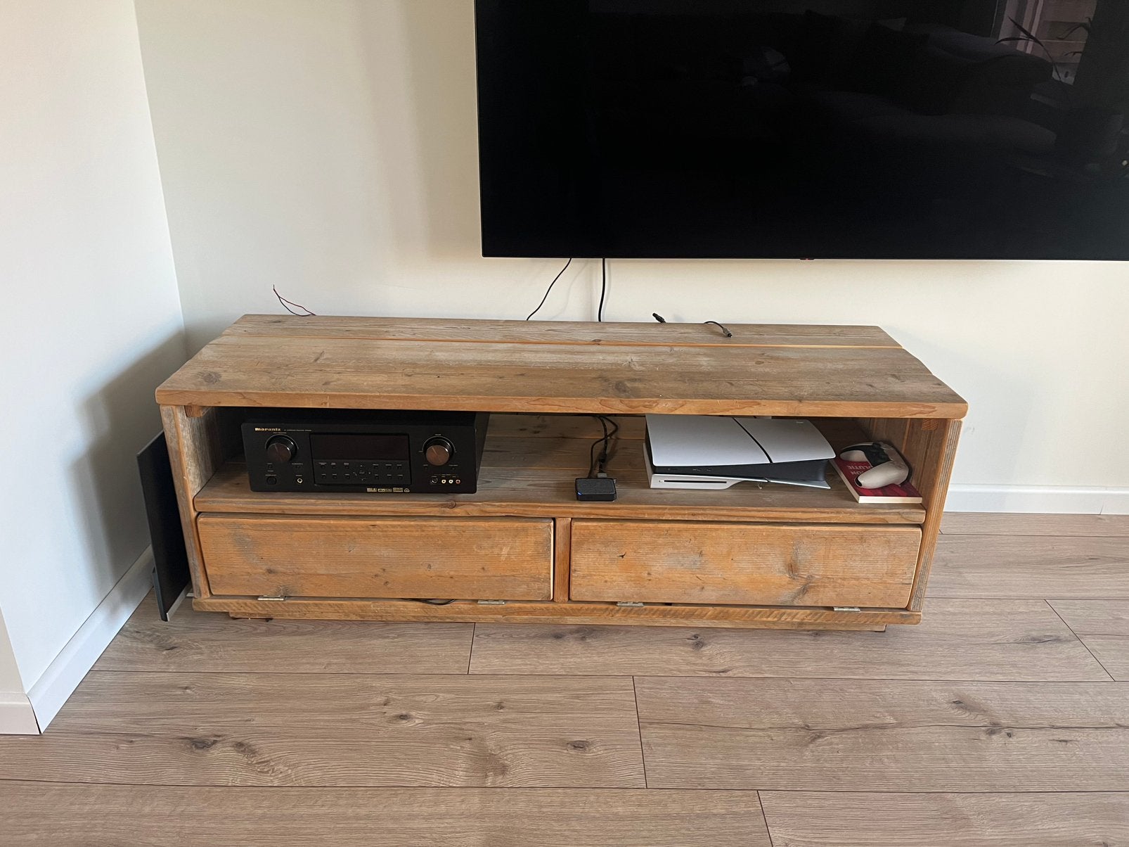 Tv meubel steigerhout, Ophalen, Overige materialen, 100 tot 150 cm, 100 tot 150 cm