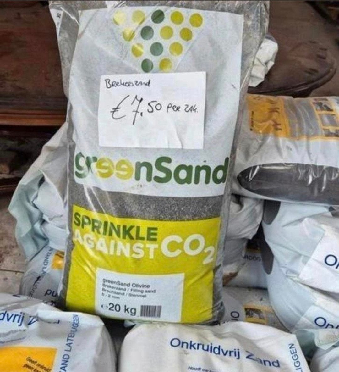 Brekerszand greensand 20kg €7,50 pst voegzand inveegzand, Ophalen, Nieuw, Brekerzand