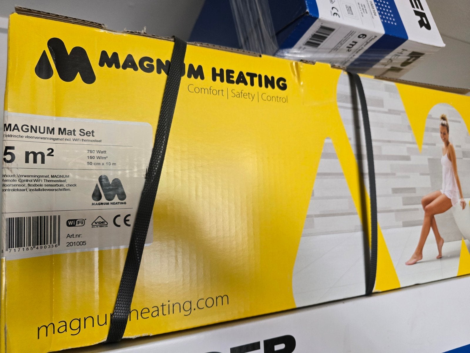 Nieuwe Magnum Mat Set 5m² - Elektrische Vloerverwarming, Ophalen of Verzenden, Nieuw, 800 watt of meer, Overige typen