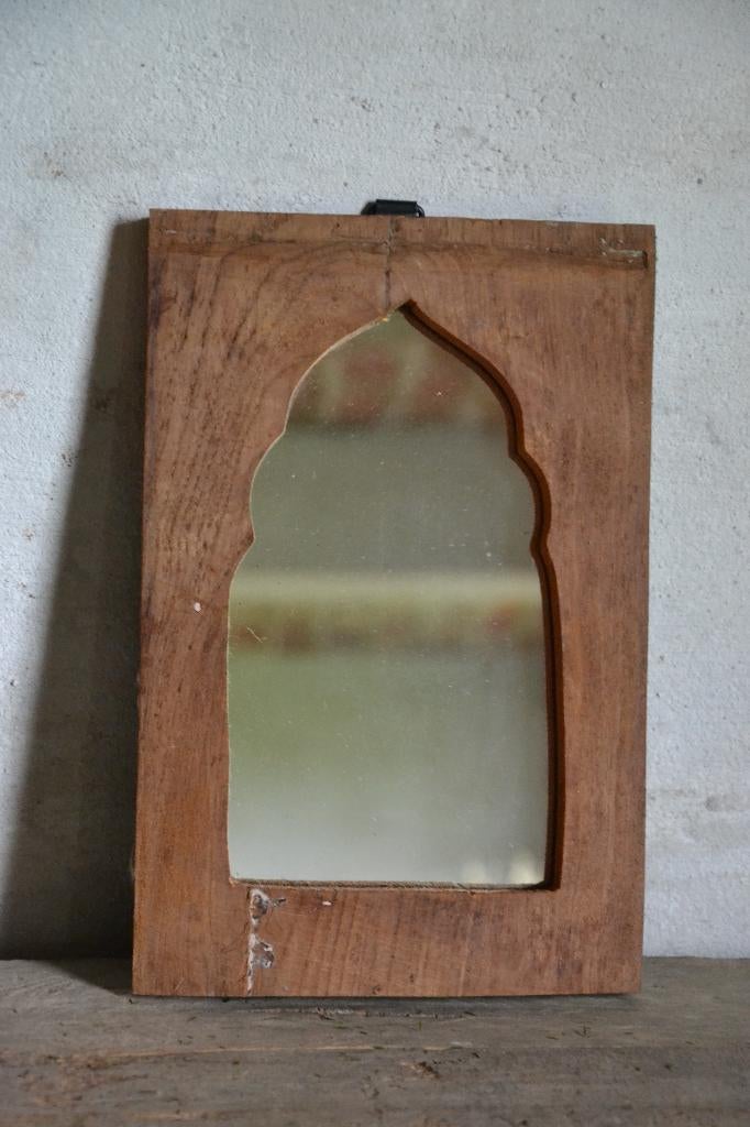 Prachtig houten spiegeltje, Ophalen of Verzenden, Zo goed als nieuw