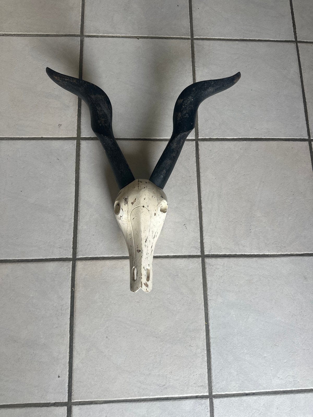 Decoratieve schedel met hoorns - Wanddecoratie, Ophalen of Verzenden