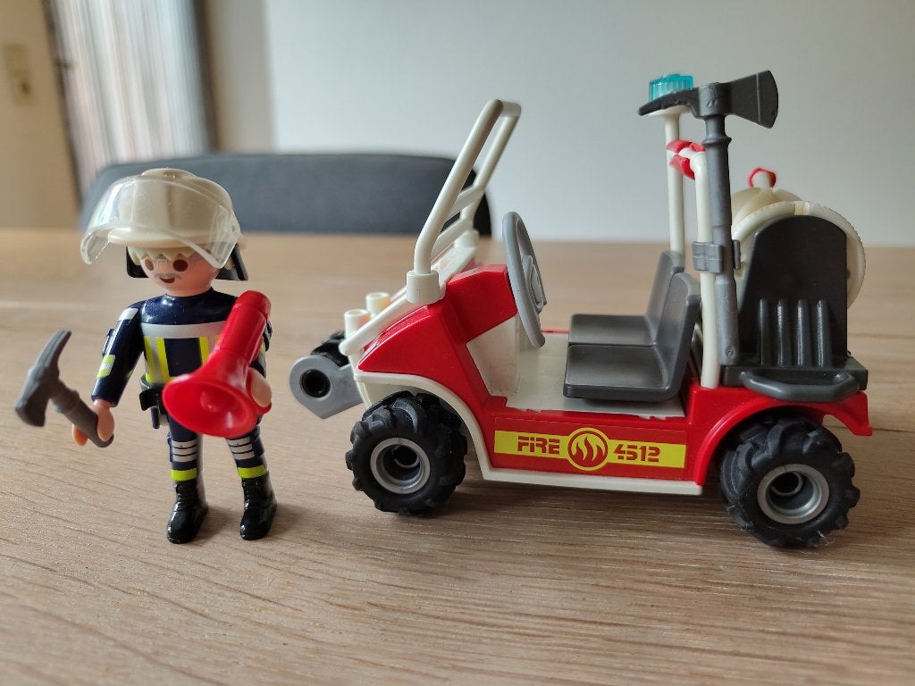 Playmobil Brandweer buggy met brandweerman, Ophalen of Verzenden, Zo goed als nieuw