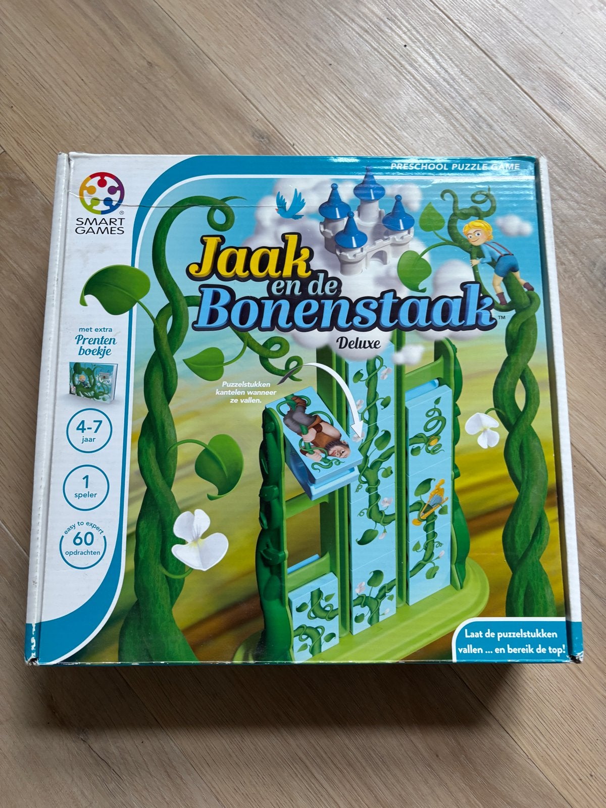 SmartGames Jaak en de Bonenstaak Deluxe Puzzelspel, Ophalen, 10 tot 50 stukjes, Zo goed als nieuw, 4 tot 6 jaar