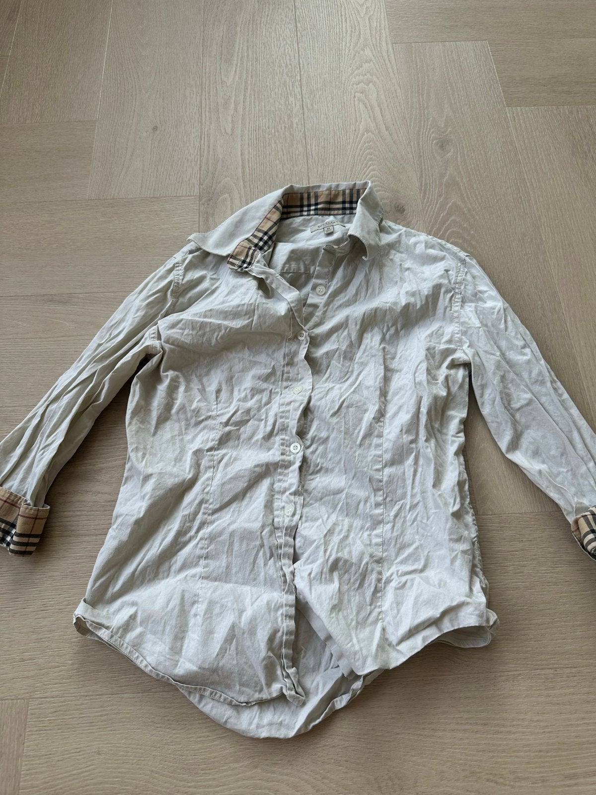 Burberry London Blouse Maat M (valt als XS), Ophalen, Gedragen, Maat 34 (XS) of kleiner, Beige