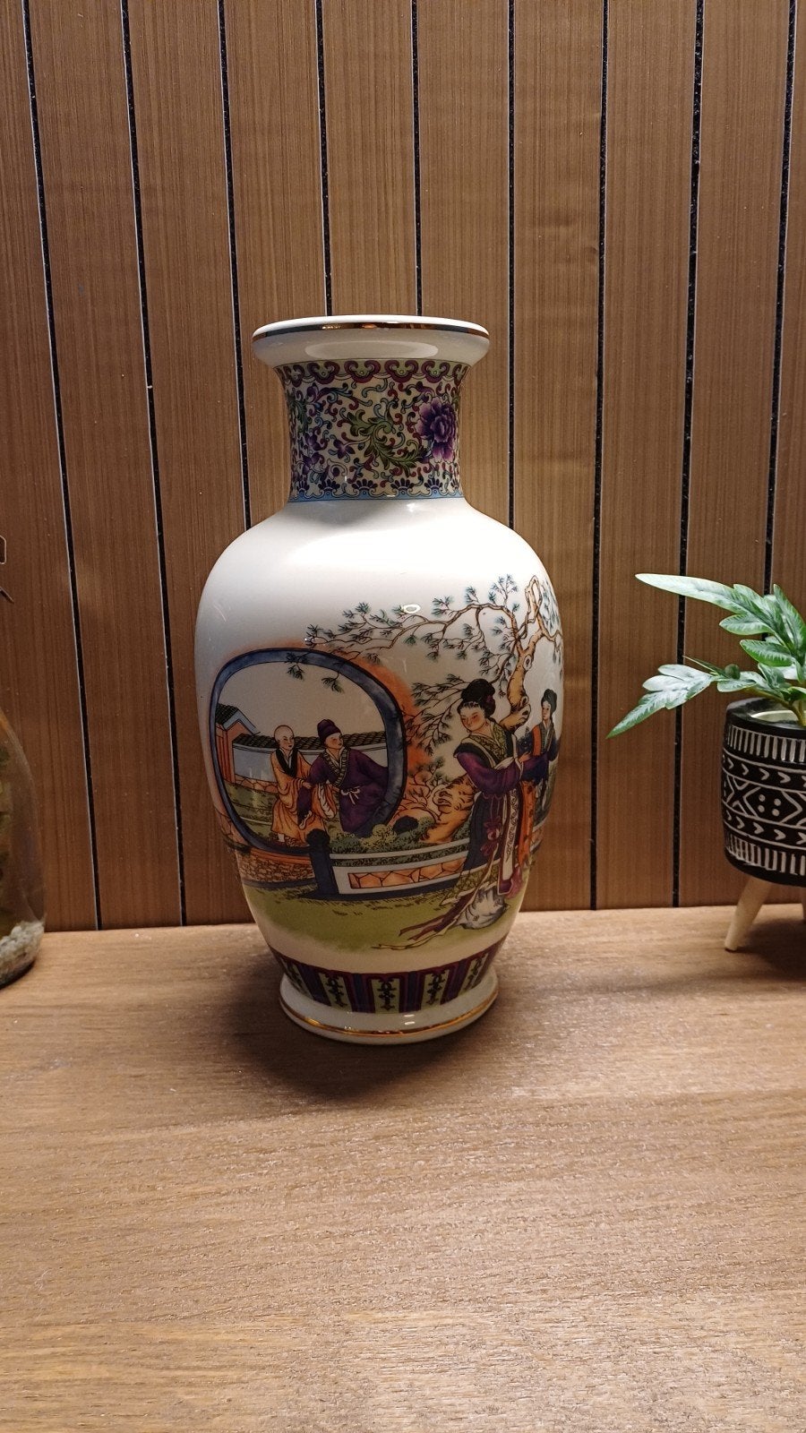 Vintage Chinese porseleinen vaas (met rode stempel), Antiek en Kunst, Ophalen of Verzenden