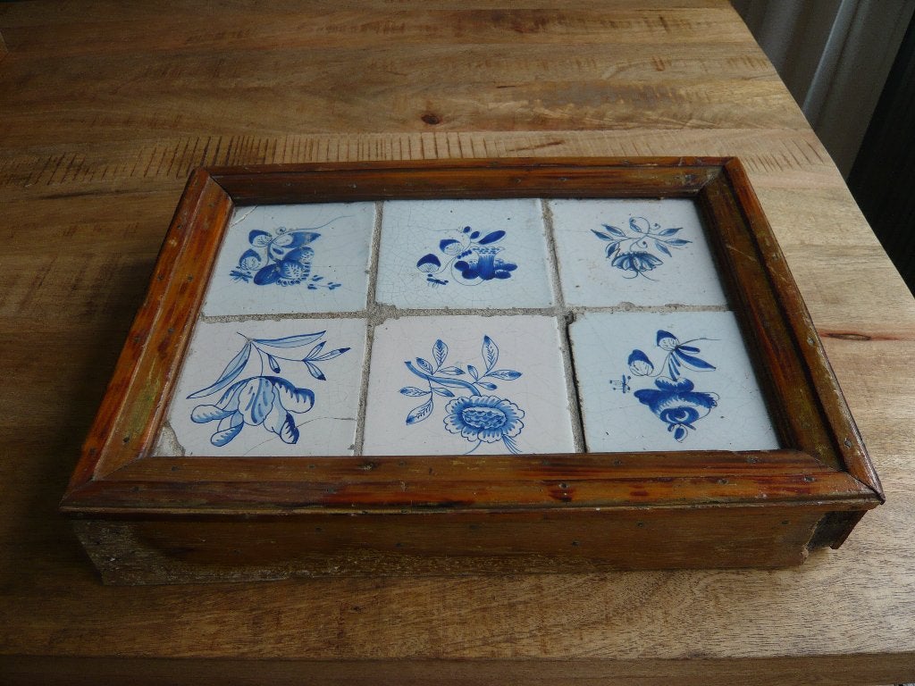 6 antieke tegels, Ophalen of Verzenden