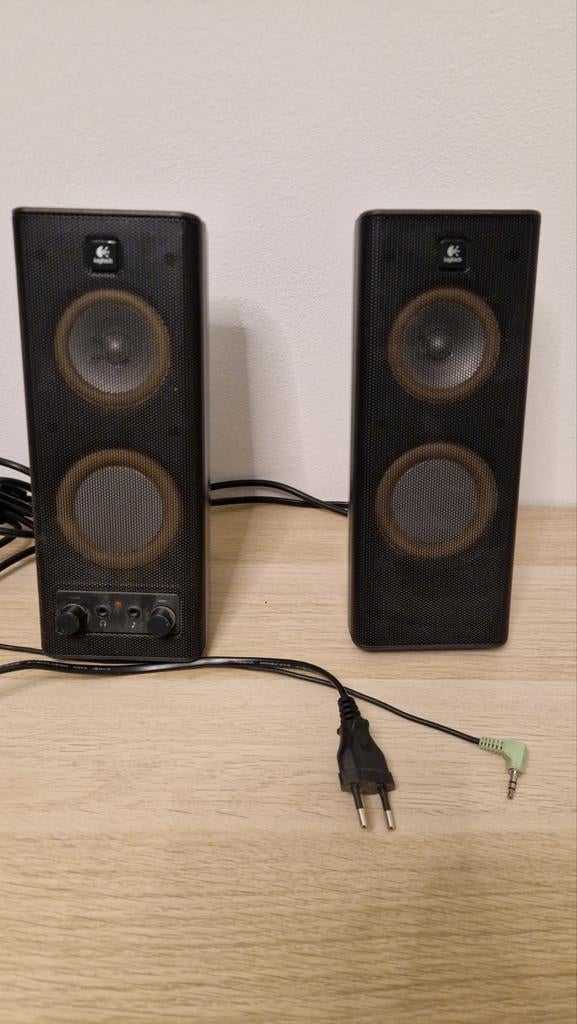 Logitech PC Geluidsboxen - Compacte Stereo Speakers, Computers en Software, Pc speakers, Ophalen, Gebruikt, Audiokanaal 2, Logitech