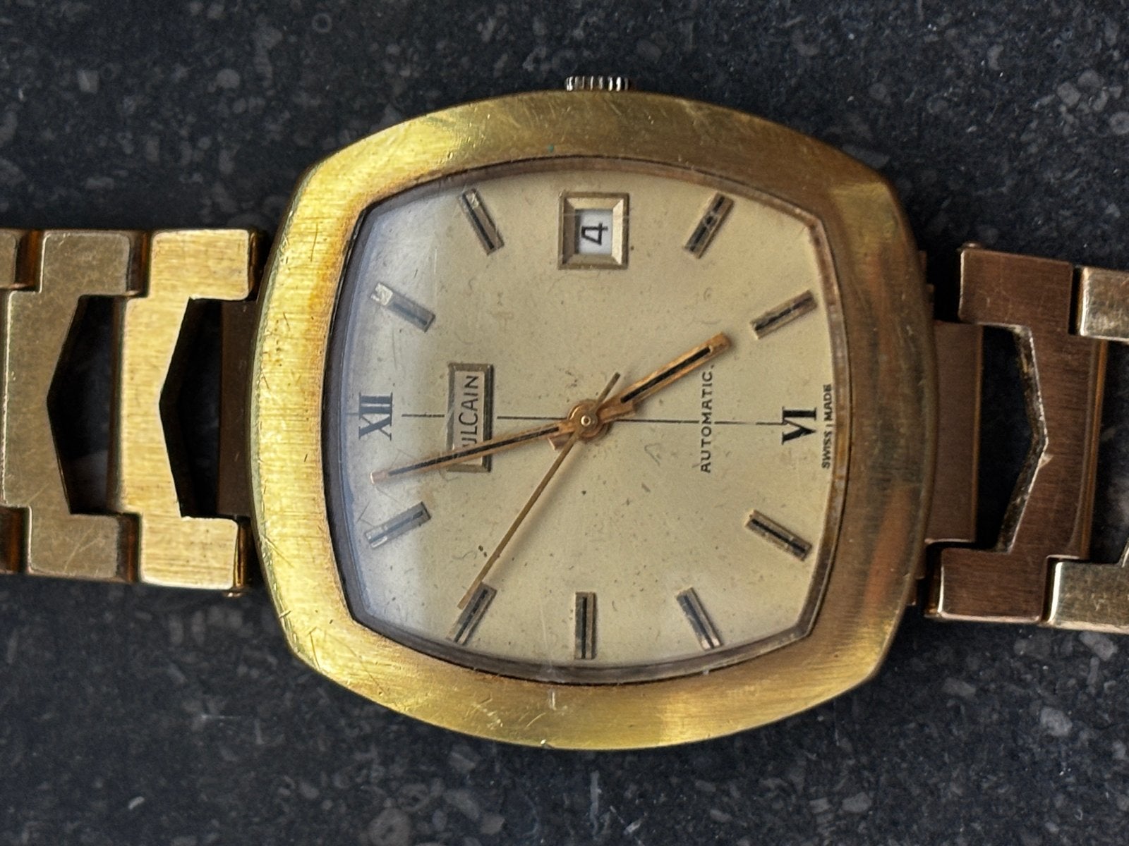 Vulcain Automatic Polshorloge, Met bandje, Polshorloge, 1960 of later, Goud