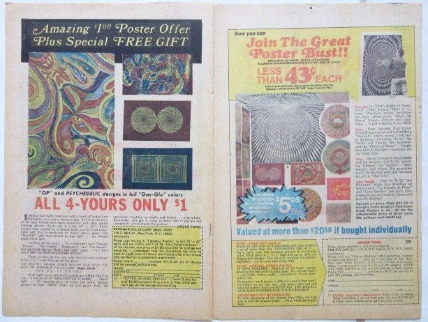 8 VS advertenties posters schilderijtjes jaren 60-70s, Ophalen of Verzenden, Zo goed als nieuw, Overige typen