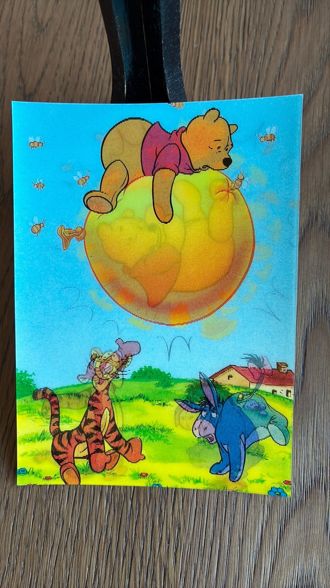3D kaart. Winnie the Pooh. Op ballon, ballon knapt, Ophalen of Verzenden, 1980 tot heden