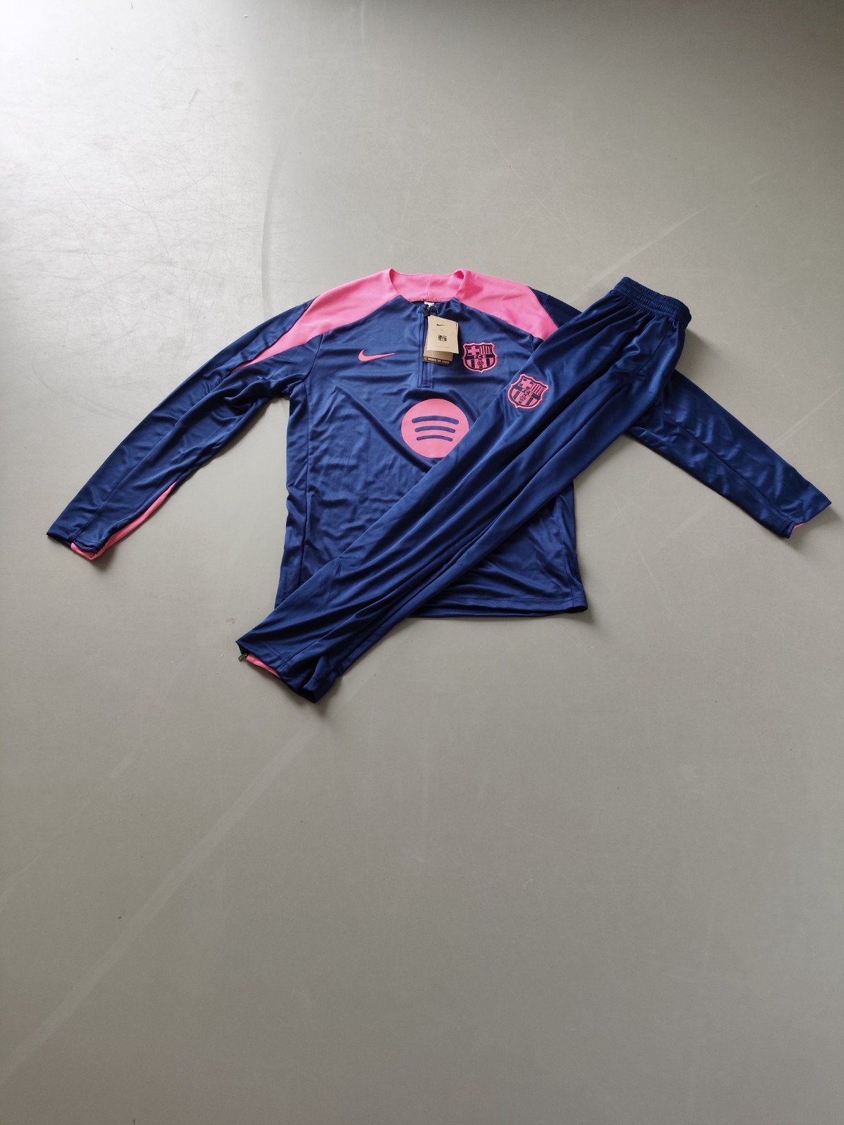 FC Barcelona Trainingspak Maat S - Blauw/Roze, Blauw, Nike, Nieuw, Ophalen of Verzenden