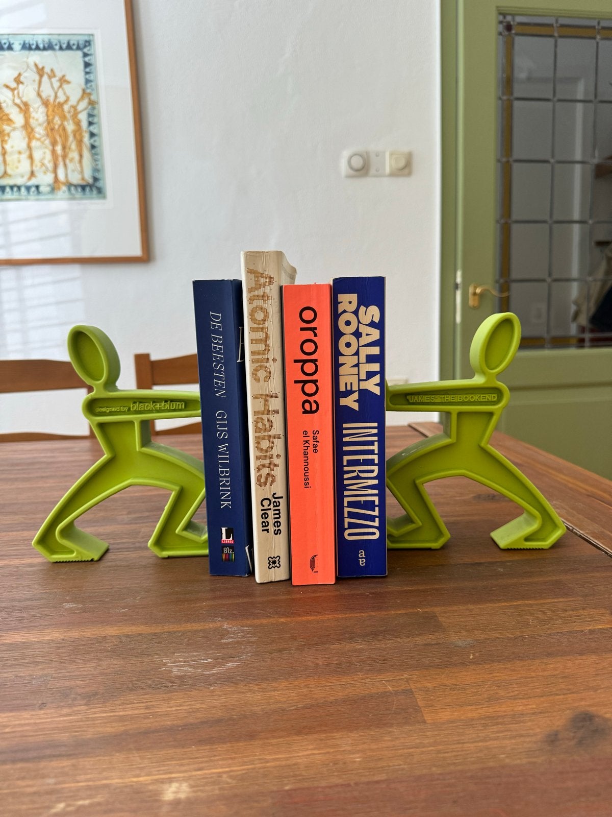 James the Bookend - Groene boekensteunen, Ophalen, Groen, Kunststof, Zo goed als nieuw