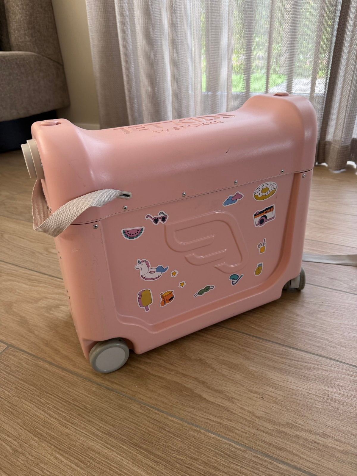 JetKids by Stokke BedBox Roze - Handige kinderkoffer, Ophalen, Gebruikt