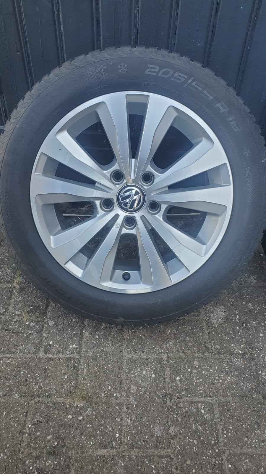 Winterbanden incl velg voor VW 7, Ophalen, 16 inch, Banden en Velgen, 205 mm