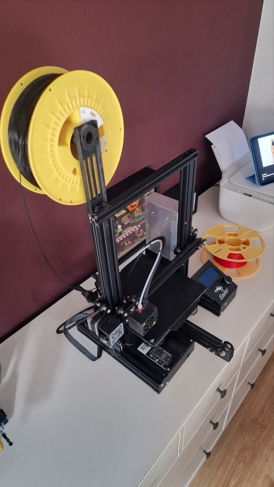 Creality Ender 3 V2 3D-printer met extra's, Computers en Software, Ophalen, Gebruikt, Filament, Creality