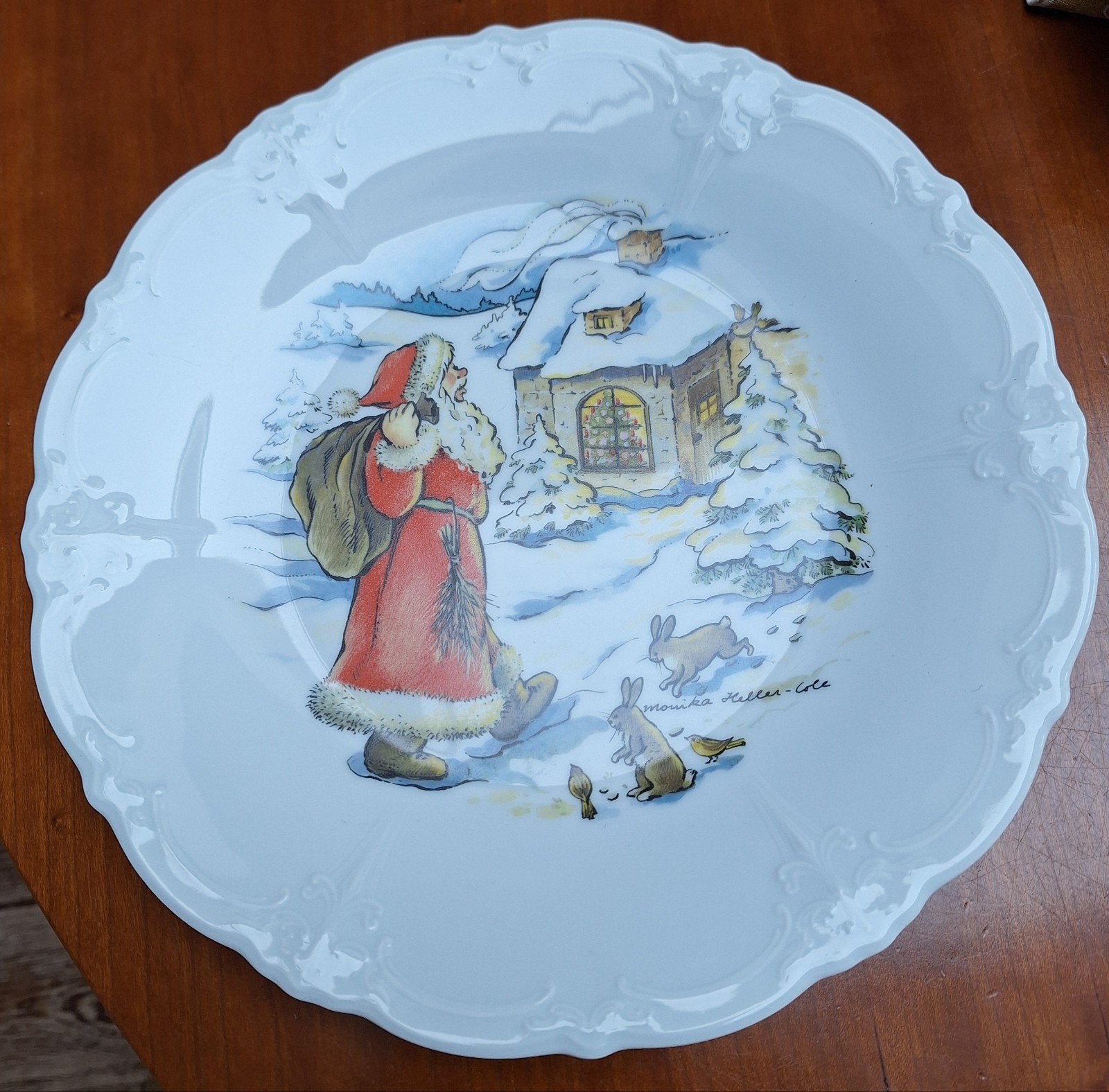Tirschenreuth Baronesse Kerstbord, Kerstman, Antiek en Kunst, Ophalen of Verzenden