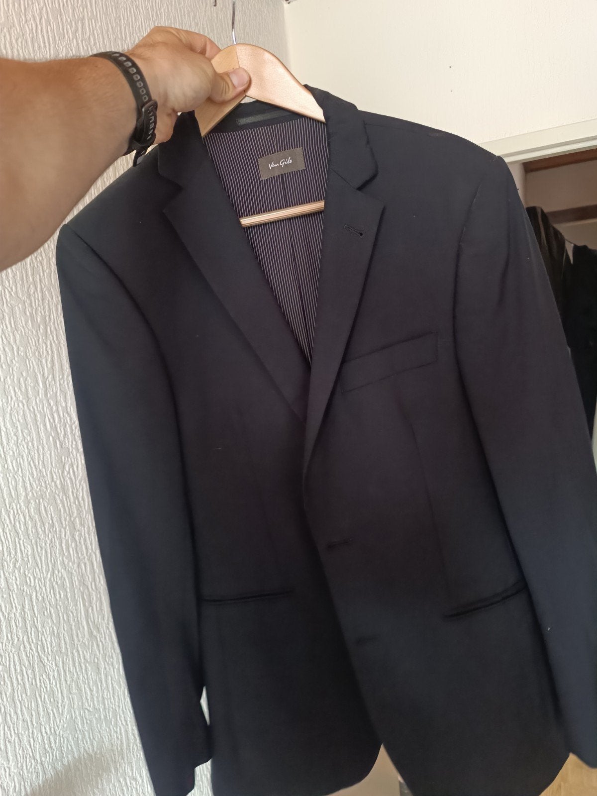 donkerblauw Van Gils borreljasje, Kleding | Heren, Kostuums en Colberts, Ophalen, Blauw, Maat 56/58 (XL), Van Gils