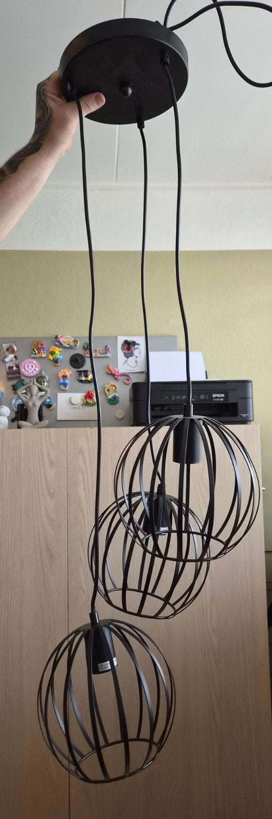 Lifa Living Filip hanglamp - Zwart metaal - 3 lampen, Ophalen of Verzenden, Nieuw, Metaal