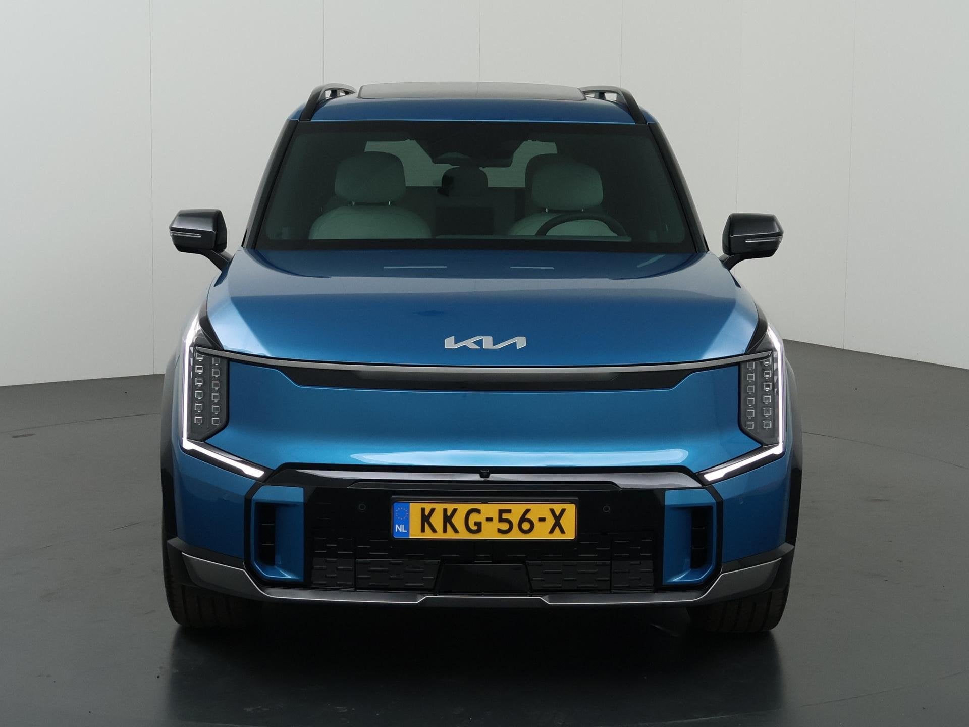 Kia EV9 GT-Line AWD 99.8 kWh | Panoramaschuifdak | LED-matri, Auto's, Automaat, Blauw, Vierwielaandrijving, 505 km
