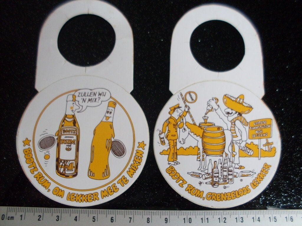 2x sticker bootz rum grenzeloos lekker om mee te mixen humor, Verzamelen, Verzenden, Zo goed als nieuw, Merk
