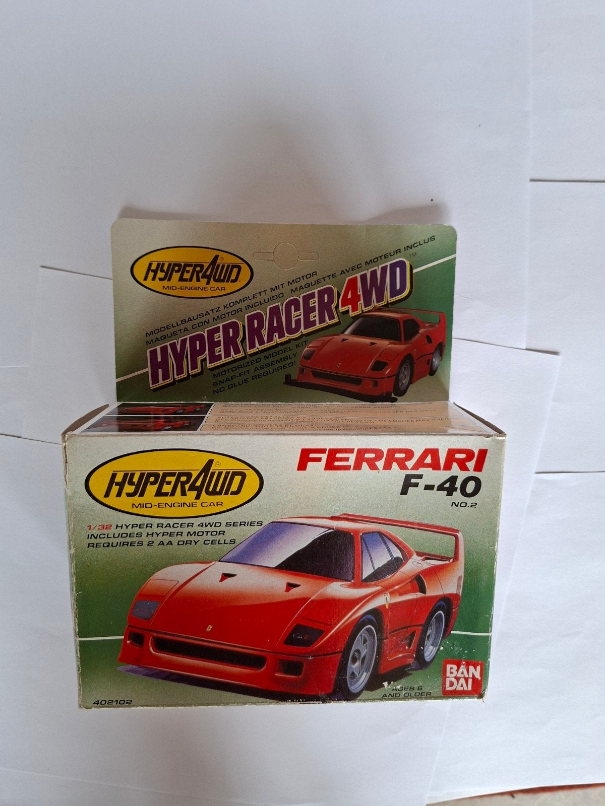 BANDAI Ferrari F40 Hyper4wd 1:32 # 12, Overige merken, Auto, Groter dan 1:32, Nieuw