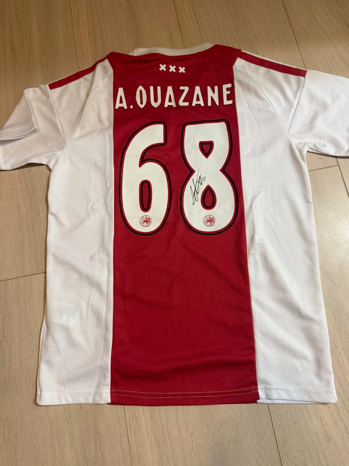 Gesigneerd Ajax shirt Ouazane, Ophalen of Verzenden, Zo goed als nieuw, Ajax, Shirt