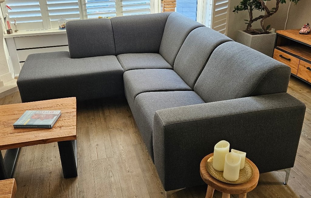 Brooklyn Hoekbank (Grijs) comfort 245x190, Huis en Inrichting, Banken | Bankstellen, Hoekbank, 75 tot 100 cm, Ophalen of Verzenden