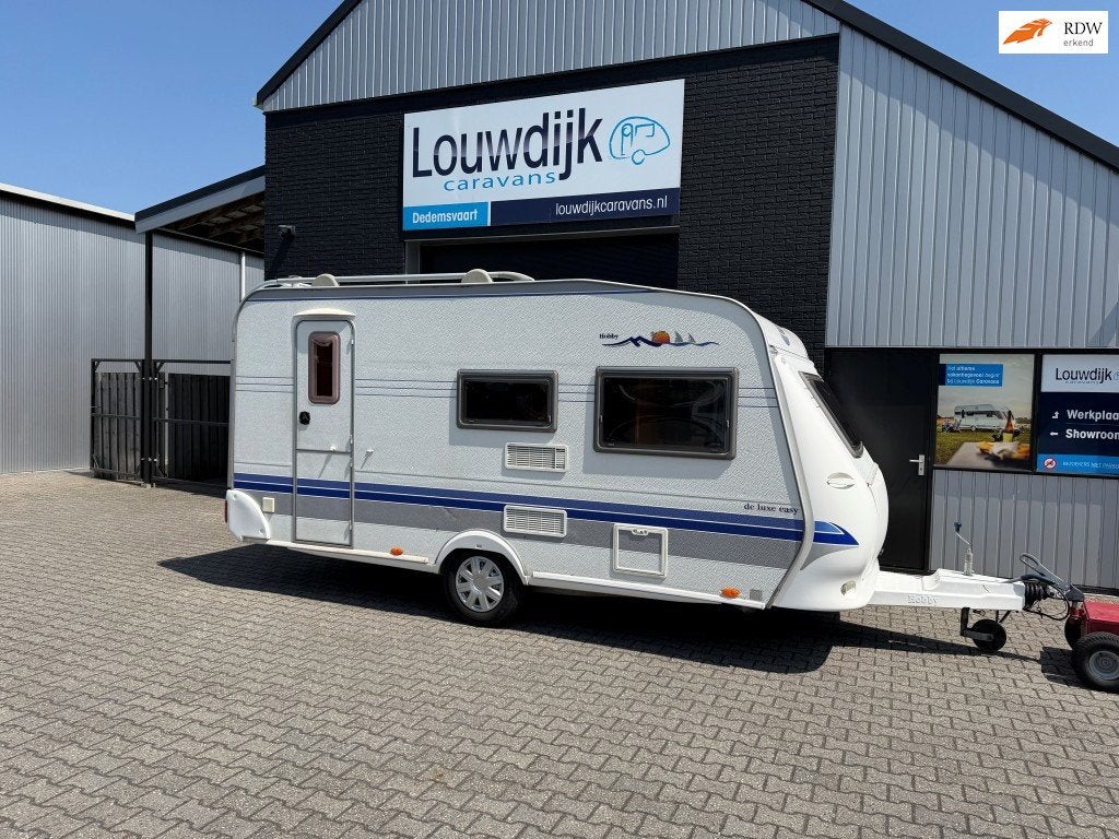 HOBBY De Luxe 440 SF ’06 (Vastbed, Treinzit), Caravans en Kamperen, Caravans, Vast bed, Hobby, Bedrijf, Treinzit