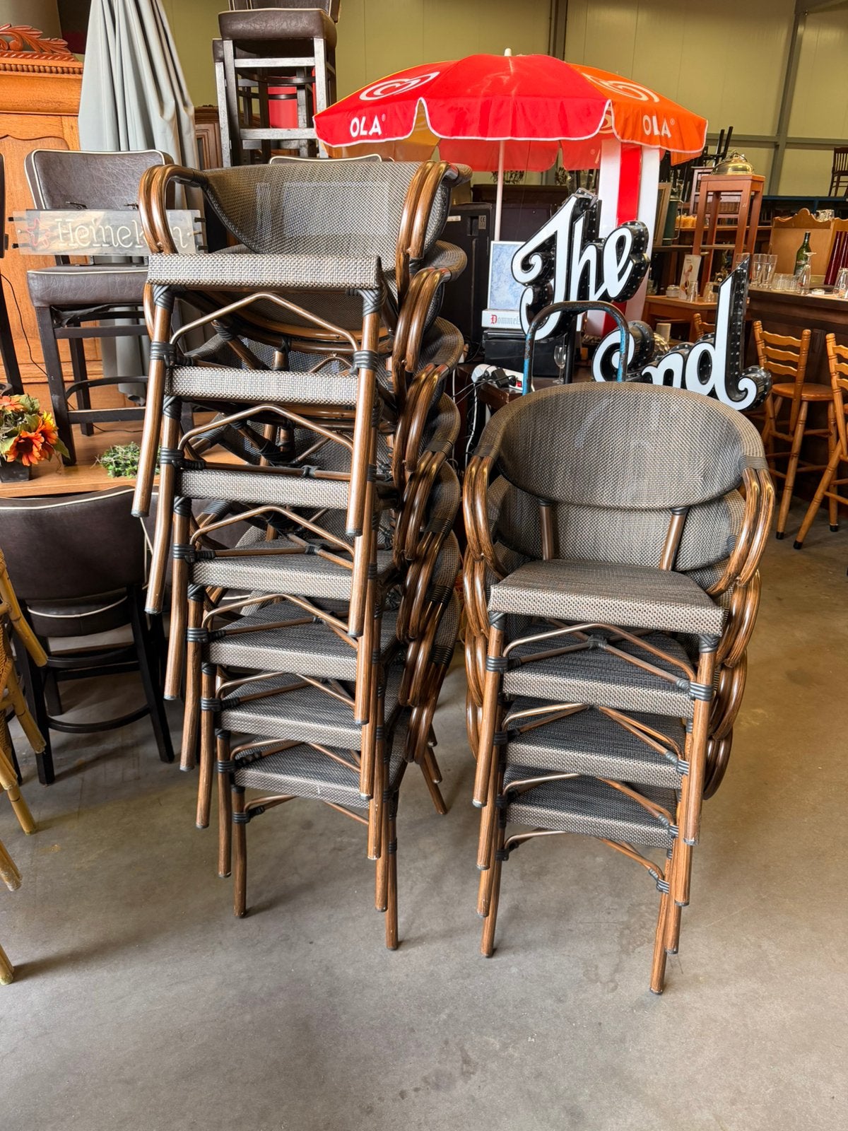 Stapelbare stoelen aluminium terras bistro terrasstoelen, Ophalen of Verzenden, Zo goed als nieuw, Aluminium, Stapelbaar