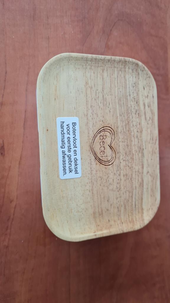 Boterdoos met houten deksel - Becel, Ophalen, Overige typen, Hout, Nieuw