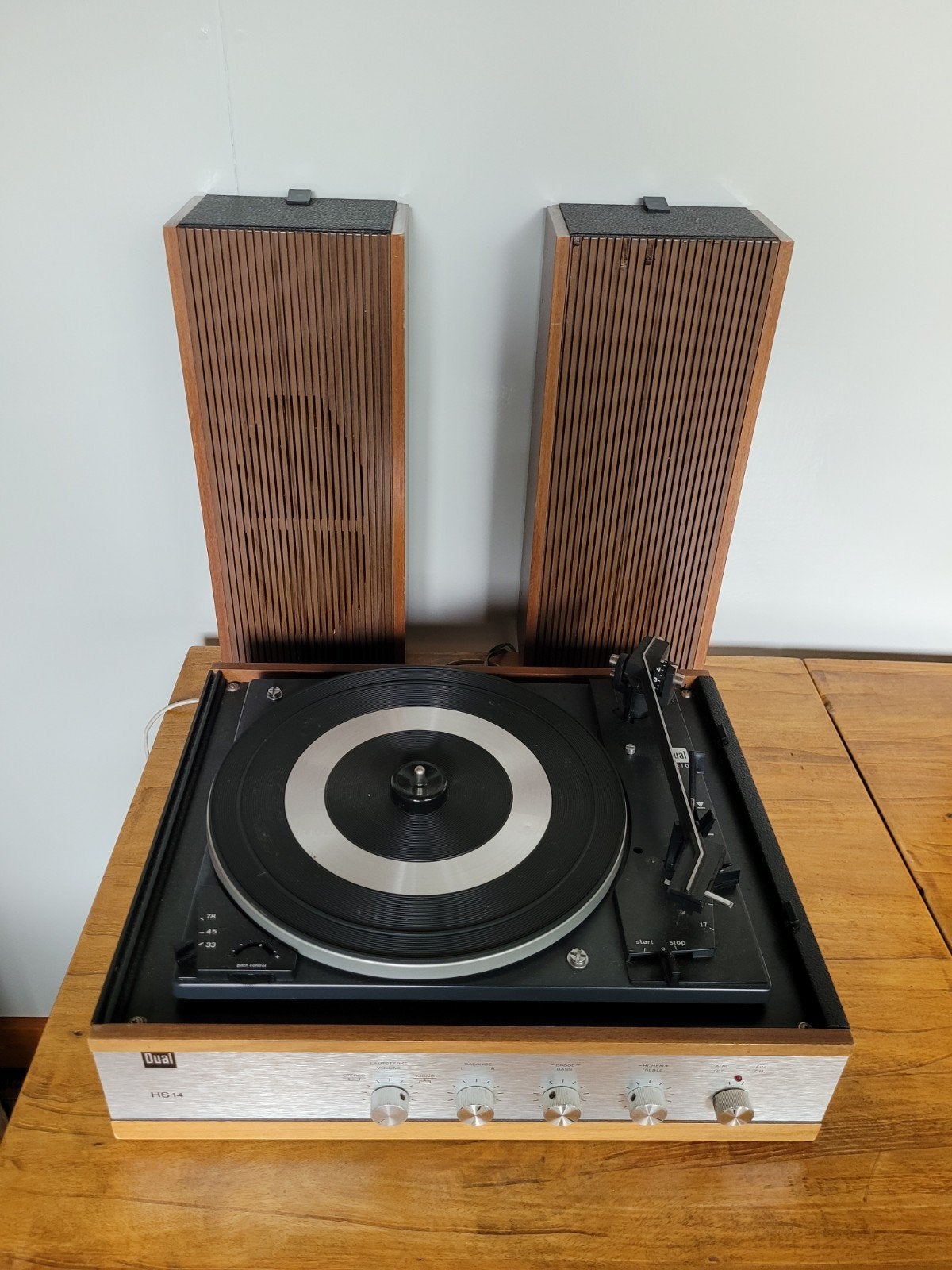 Dual HS 14 Platenspeler draagbaar met Versterker en Speakers, Ophalen of Verzenden, Dual