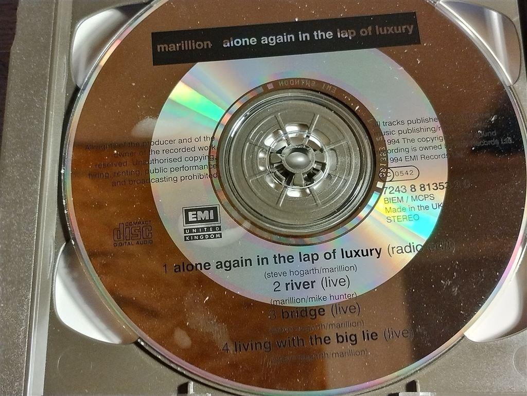 Marillion - Alone Again In The Lap Of Luxury [CD Single], Ophalen of Verzenden, Zo goed als nieuw, Pop
