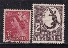 3790 - Australië michel 260/261 gestempeld , koningin Elizab, Postzegels en Munten, Verzenden, Gestempeld