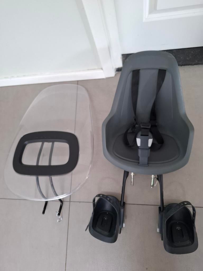Bobike Go voorzitje grijs met windscherm, Voorzitje, Ophalen of Verzenden, Bobike, 0 t/m 13 kg