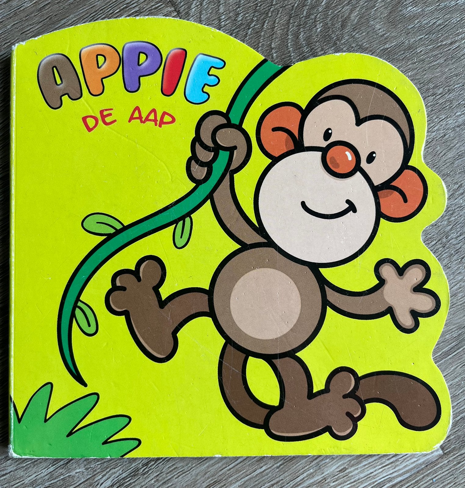 Appie de Aap - Kartonnen Boekje, Boeken, Ophalen of Verzenden, Zo goed als nieuw, Uitklap-, Voel- of Ontdekboek, 0 tot 6 maanden