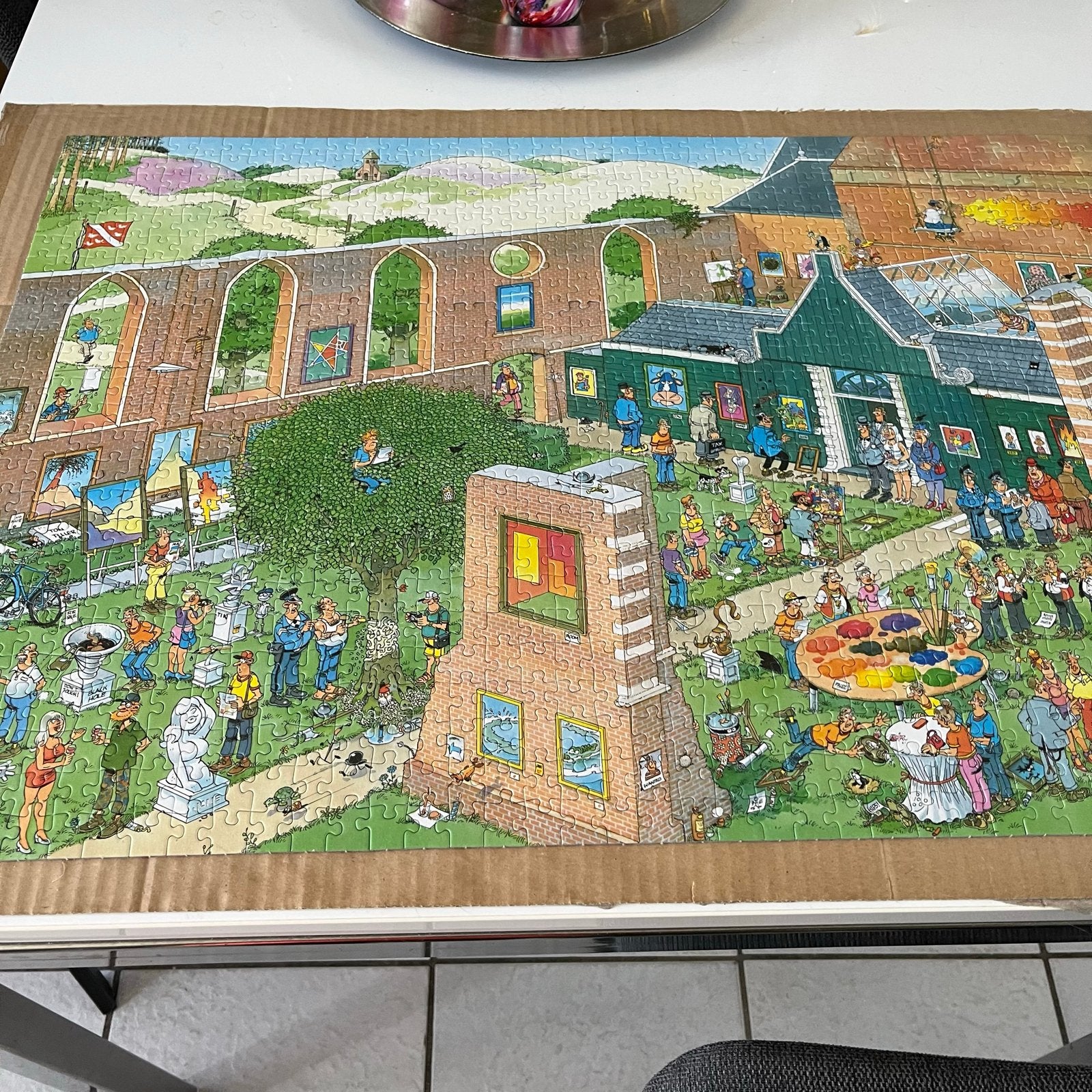 Jan van Haasteren De Kunstmarkt 1000 stukjes /ruilen, Ophalen, 500 t/m 1500 stukjes, Zo goed als nieuw, Legpuzzel