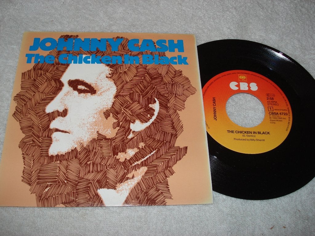 Johnny Cash   The Chicken in Black        Orgineel, Fotohoes, Ophalen of Verzenden, Zo goed als nieuw, Country en Western