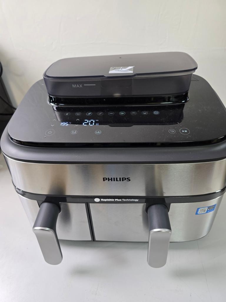 Philips RapidAir Plus Airfryer - Dual Basket Nieuw, Ophalen, Zo goed als nieuw, Airfryer XXL, 1500 gram of meer