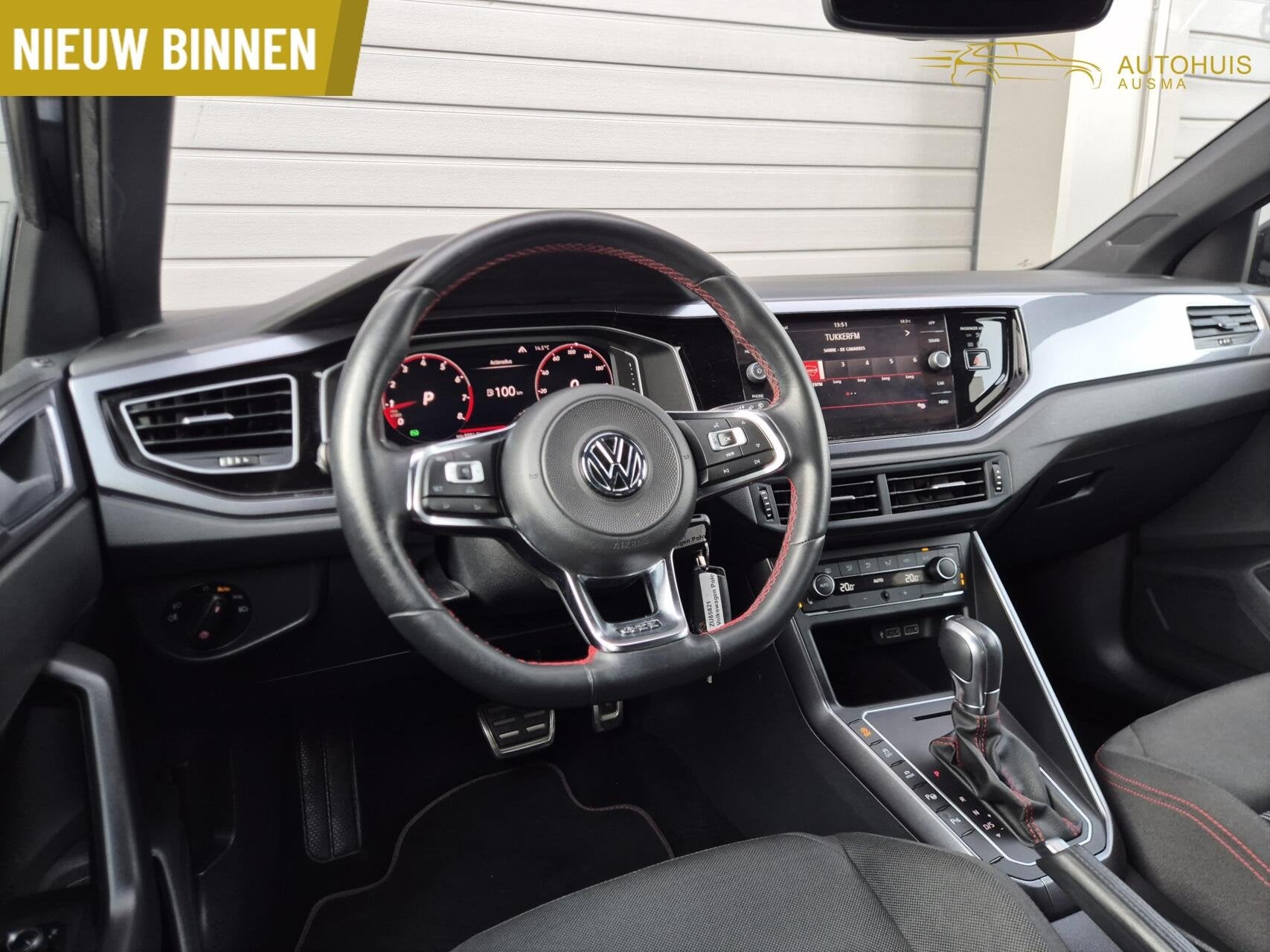 Volkswagen Polo 2.0 TSI GTI 200PK/ACC/Virtual/Led/Sport/Carp, Auto's, Gebruikt, 4 cilinders, Zwart, Leder